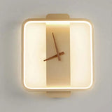 Aplique luz dorado reloj decoración pared