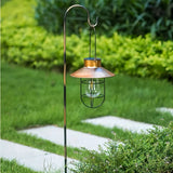 Lámpara para Exterior Solar Tipo Farol Vintage en Cobre Portátil Jardín