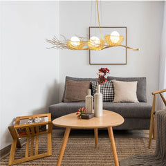 Lámpara Colgante Diseño Nido de Pájaros con Huevos para Comedor