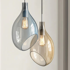 Lámpara colgante de gotas de cristal de estilo moderno para comedor