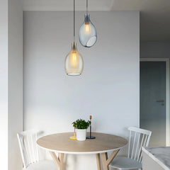 Lámpara colgante de gotas de cristal de estilo moderno para comedor