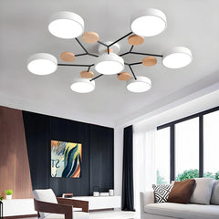 Lámpara de techo LED regulable de estilo nórdico en color macaron para salón