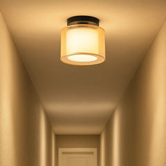 Lámpara de Techo LED Estilo Chino de Tela para Pasillos