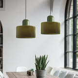 Lámpara colgante de vidrio nórdica LED Morandi para comedor