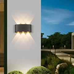 Aplique exterior luz arriba y abajo LED moderno IP65 para jardín