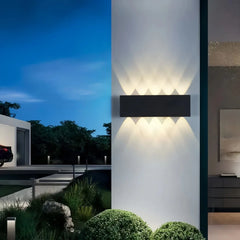 Aplique exterior luz arriba y abajo LED moderno IP65 para jardín