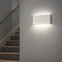 Aplique de pared exterior bidireccional minimalista rectangular LED de aluminio IP65