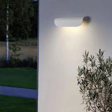 Aplique de exterior moderno LED IP65 de aluminio con diseño curvo para porche