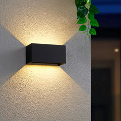 Aplique bidireccional para exterior rectangular de aluminio LED IP65 12W/24W
