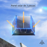 Aplique de pared exterior solar LED bidireccional orientable negra diseño moderno IP65