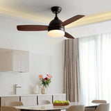 Ventilador de techo con luz LED silencioso con aspas de madera Ø107 cm