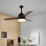 Ventilador de techo con luz LED de madera Ø100 cm silencioso con mando