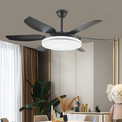 Ventilador de techo silencioso con luz LED, mando y motor DC Ø132 cm