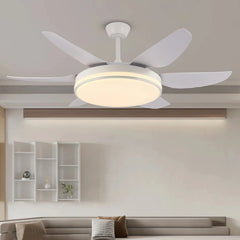 Ventilador de techo silencioso con luz LED y mando a distancia de 6 aspas