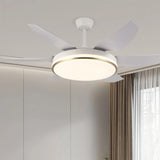 Ventilador de techo silencioso con luz LED y mando a distancia de 6 aspas