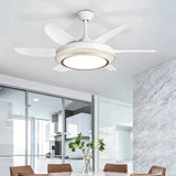 Ventilador blanco de techo con luz LED y motor DC silencioso Ø130/145 cm