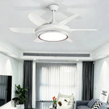 Ventilador blanco de techo con luz LED y motor DC silencioso Ø130/145 cm