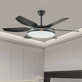 Ventilador de techo con luz LED silencioso y diseño moderno verano/invierno Ø132 cm