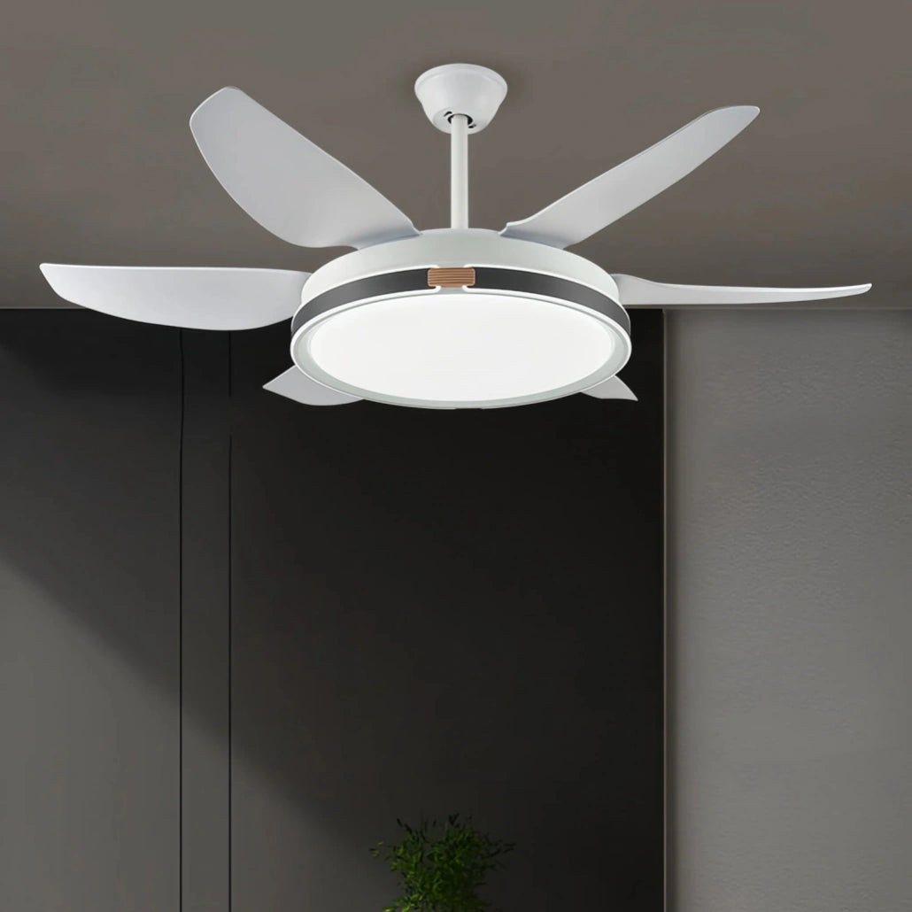 Ventilador de techo con luz LED silencioso y diseño moderno verano/invierno Ø132 cm