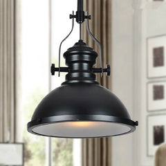 Lampara Colgante Industrial de Metal Negra para Comedor