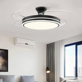 Ventilador de techo invisible con luz LED regulable silencioso y reversible