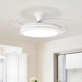 Ventilador de techo invisible con luz LED regulable silencioso y reversible
