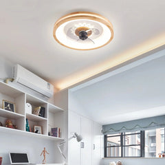 Ventilador de techo de madera con luz regulable silencioso Ø50 cm para dormitorio