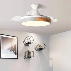 Ventilador de techo con luz retráctil silencioso con motor inverter Ø 92 y 106 cm