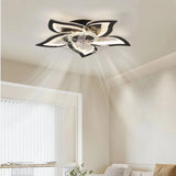 Ventilador de techo con forma de flor silencioso y regulable con mando a distancia para dormitorio
