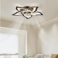 Ventilador de techo en forma de flor regulable silencioso con mando a distancia y motor inverter para dormitorio