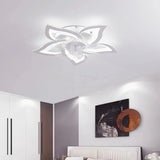 Ventilador de techo con forma de flor silencioso y regulable con mando a distancia para dormitorio