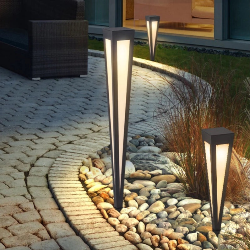Baliza solar LED de exterior IP65 con diseño moderno para jardín