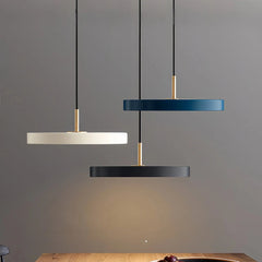 Lámpara colgante redonda moderna LED regulable para comedor
