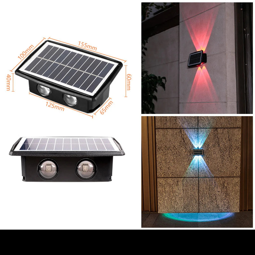 Waterproof Solar Powered Outdoor Wall Decor Light