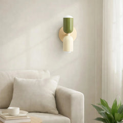 Aplique de pared nórdico LED bicolor de doble luz para salón