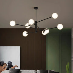 Lámpara colgante con globos de vidrio LED moderna para salón