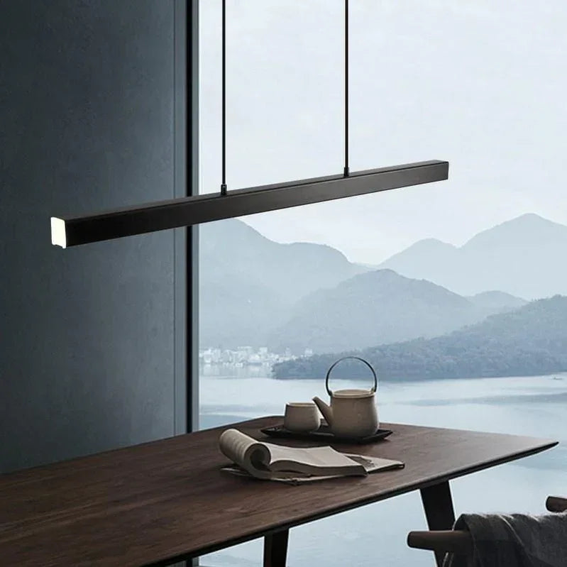 Lámpara Colgante LED Lineal Regulable para Comedor Estilo Moderno