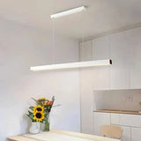 Lámpara lineal colgante minimalista LED regulable en altura para isla de cocina