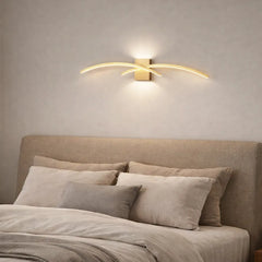 Aplique de Pared Moderno de Arco LED en Metal para Dormitorio