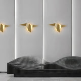 Aplique de pared de diseño moderno LED pájaro origami para salón
