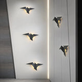 Aplique de pared de diseño moderno LED pájaro origami para salón