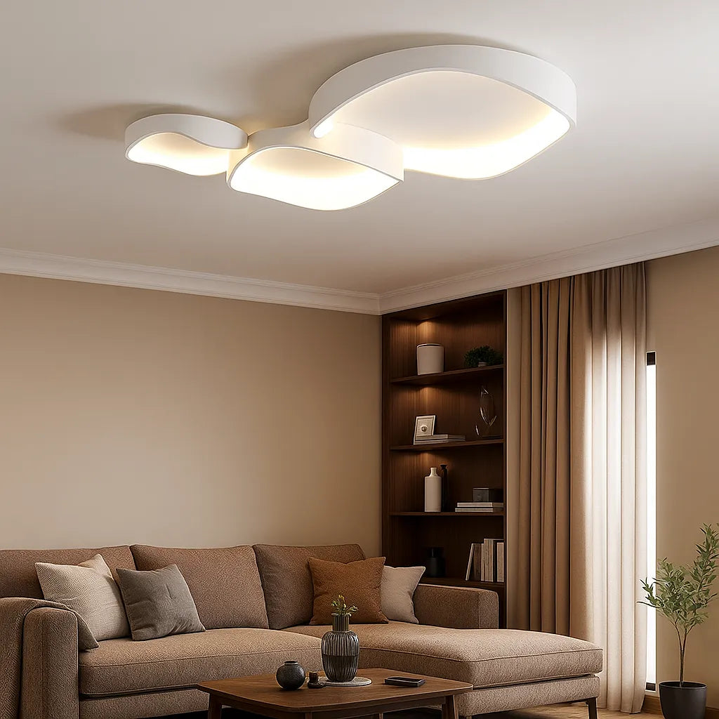 Lámpara de Techo LED Diseño Moderno Forma de Onda para Salón