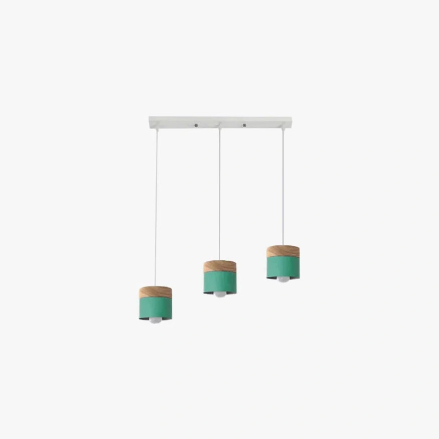 Lampara Colgante LED Nórdica Macaron de Madera