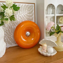 Aplique de pared donut moderno LED táctil de vidrio para dormitorio