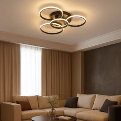 Lámpara de Techo LED Regulable con Diseño Moderno de Aro para Salón