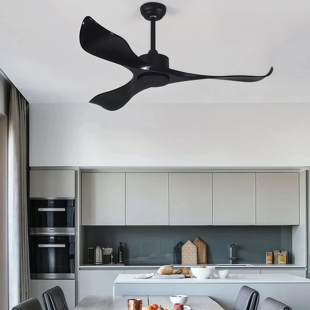 Ventilador de techo sin luz con mando a distancia reversible para comedor