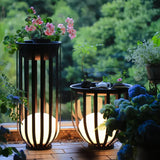 Lámpara de pie solar exterior LED IP65 moderna con soporte para plantas
