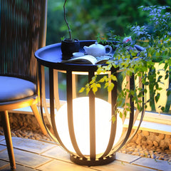 Lámpara de pie solar exterior LED IP65 moderna con soporte para plantas