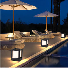 Sobremuro solar exterior LED moderno cuadrado para jardín