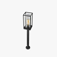 Baliza de jardín LED solar IP65 de vidrio y metal para camino